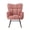 Pink + Teddy, variant on Glider Chair for Living Room Tufted Upholstered Teddy Fabric Rocking Chair with Metal Frame Accent Chair Dark Gray
