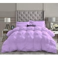 thumbnail image 2 of D.N.G. BEDDINGS 1 Piece Luxury Pinch Pleated Comforter Premium 800 Thread Count 100% Egyptian Cotton Oversized Super King Size Solid Lilac Color, 2 of 3