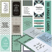 100 Prayer Cards for Men with Assorted Bible Verses, Mini Scripture Cards for Men's Bible Studies, Inspirational
