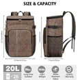 thumbnail image 3 of Travel Cooler Bag - Brown and Black Leopard Print Camping Beer Cooler Backpack with Bottle Opener- Waterproof Insulated Picnic Backpacks - Cooler Bag for Beach, 3 of 6