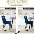thumbnail image 5 of NORDICANA Armless Dining Chair Set of 4,Modern Living Room Chair High Back Side Chair Armless Space Saving Accent Chair with Durable Metal Legs for Kitchen,Home,Office, 5 of 7
