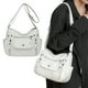 thumbnail image 5 of Bolso de hombro de moda de varias capas para mujeres, gran capacidad, bolso tote práctico y versátil, bolso cruzado, bolso de espalda múltiple, Blanco, 5 of 6