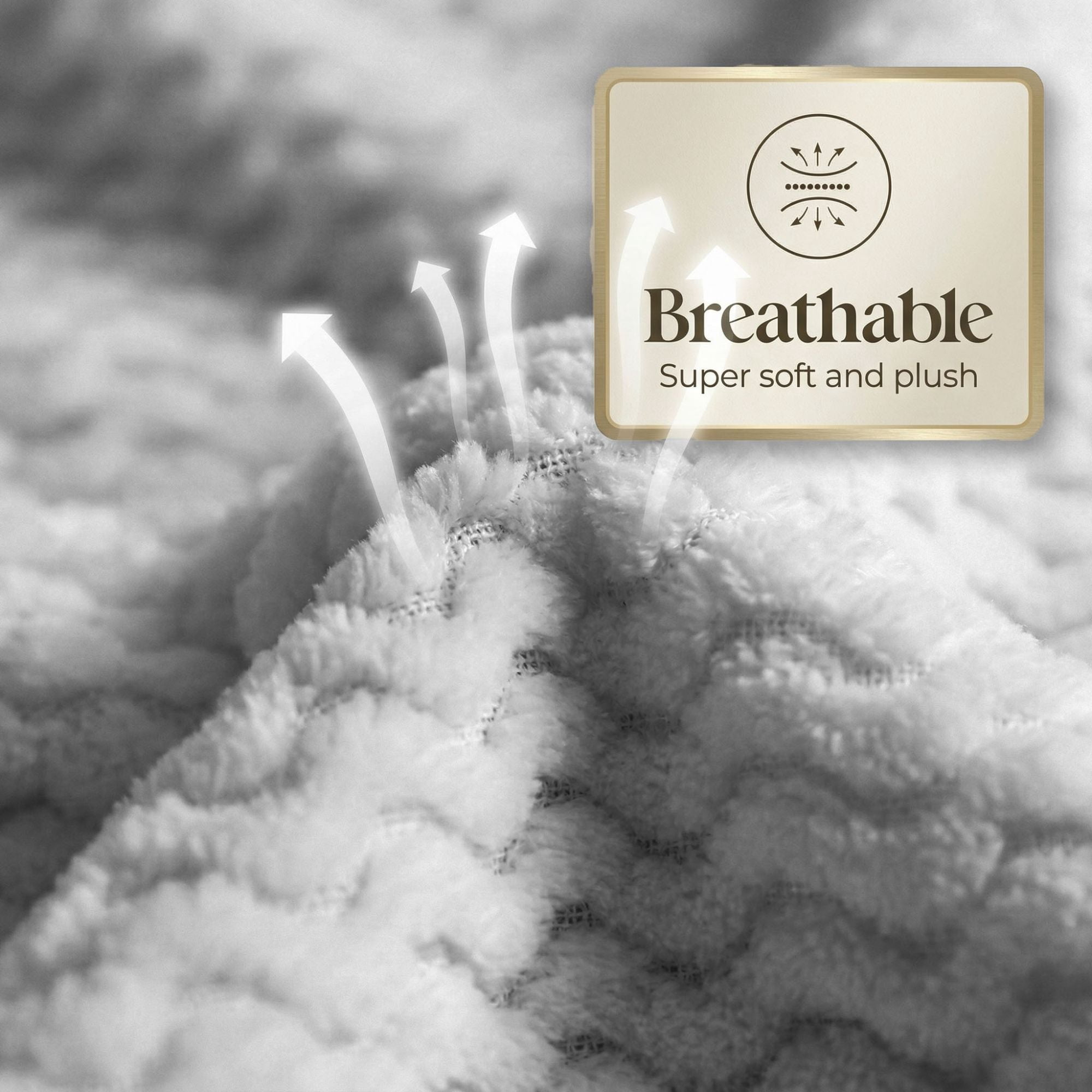 Superior Lily Pebbled Fluffy Fleece Blanket, King Size, Platinum