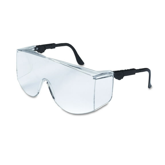 Tacoma Wraparound Safety Glasses, Black Frames, Clear Lenses | Bundle of 5 Each