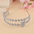 thumbnail image 2 of White Crystal Silvertone Flower Tiara Gifts for Women Birthday Gifts, 2 of 5