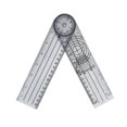 thumbnail image 2 of Clear Goniometer, Foldable Angle Ruler 14in Length Inch CM Size 360 Degrees  for Home, 2 of 8