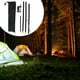 thumbnail image 5 of Soporte para linterna de acampar de aleación de 3 secciones negro Kusrkot, 5 of 8