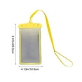 thumbnail image 3 of CxhicLuv Transparent Phone Waterproof Pouch, 8.9×4.3 Inch, IPX8, Fluorescent, Touch-Friendly, Ideal for Swimming, Rafting, PVC & Sealable, Suitable for Phone Users, Water Sports Enthusiasts, Yellow, 3 of 6