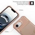 thumbnail image 4 of Allytechgroup Rugged Case for iPhone 16e Support Magnetic Car Mount, Premium PU Leather Flip Card Cash Holder Pocket Shockproof Anti-Fall Back Case for iPhone 16e, Rosegold, 4 of 5