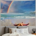 thumbnail image 2 of Orinice Starfish Rainbow Beach Tapestry Wall Hanging Unique Style Graphic Tapestries Home Wall Decor Art for Living Room Bedroom Apartment Farmhouse Dorm 60x50inch, 2 of 6