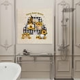 thumbnail image 5 of Sunflower Gnome Framed Canvas Wall Art, Summer Black Plaid Truck Linen Vintage Wall Art Painting for Living Room Bedroom Home Decor, 12”x12”, Office Artwork Print, 5 of 9