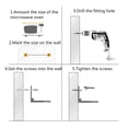 thumbnail image 4 of 2X Support Frame Steel Foldable Stretch Shelf Rack Microwave Oven Wall Mount Bracket Stainless Silver, 4 of 7