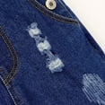 thumbnail image 6 of KIDSCOOL SPACE Girls Slim Ripped Holes Scratched Fashion Jeans Overalls Blue,7-8 Years, 6 of 8