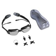 NICEAO Clear Waterproof Anti-Fog Adjustable Soft Silicone Swim Goggle Black