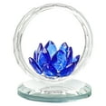thumbnail image 2 of Crystal Lotus Flower Ornament for Car and Home Decor, Handmade Glass Figurine Birthday Gift for Women, Valentine's Day, Anniversary, 2.76x2.36x2.36 in, 2 of 6