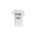 thumbnail image 1 of Aeropostale Girls PSNY Glitter Graphic T-Shirt, Blanco, S (8), 1 of 1