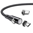 thumbnail image 1 of Tholdsy Cable de carga 2 en 1 con conectores magnéticos 5V / 2A Cable de carga micro USB tipo C 90 grados de flexión Potente Teléfono y Comunicación, 1 of 6