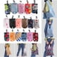 thumbnail image 2 of Bolso de compras plegable para mujer, bolsa ecológica reutilizable para guardar comestibles, juguetes de playa, de hombro, 2 of 4