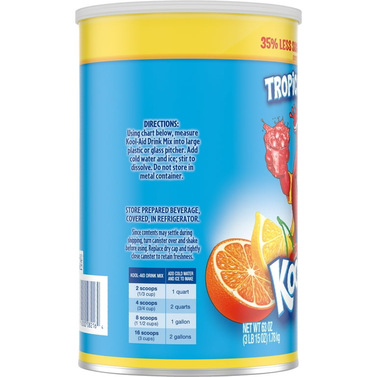Kool-Aid Artificially Flavored Tropical Punch Drink Mix - Less