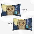 thumbnail image 5 of LNWH Rectangle Pillow Cover, Owl Time Up Coffee Cushion Covers Pillowcase for Couch Bedroom Sofa, 16"x24", 5 of 7
