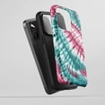 thumbnail image 5 of Tie Dye Swirl For All iPhone Series Tough Phone Case Psychedelic Teal Magenta, 5 of 7