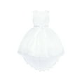 thumbnail image 4 of Flower Girl Dress Lace Hi-low Skirt Off White Wedding Pageant 8 Years, 4 of 8