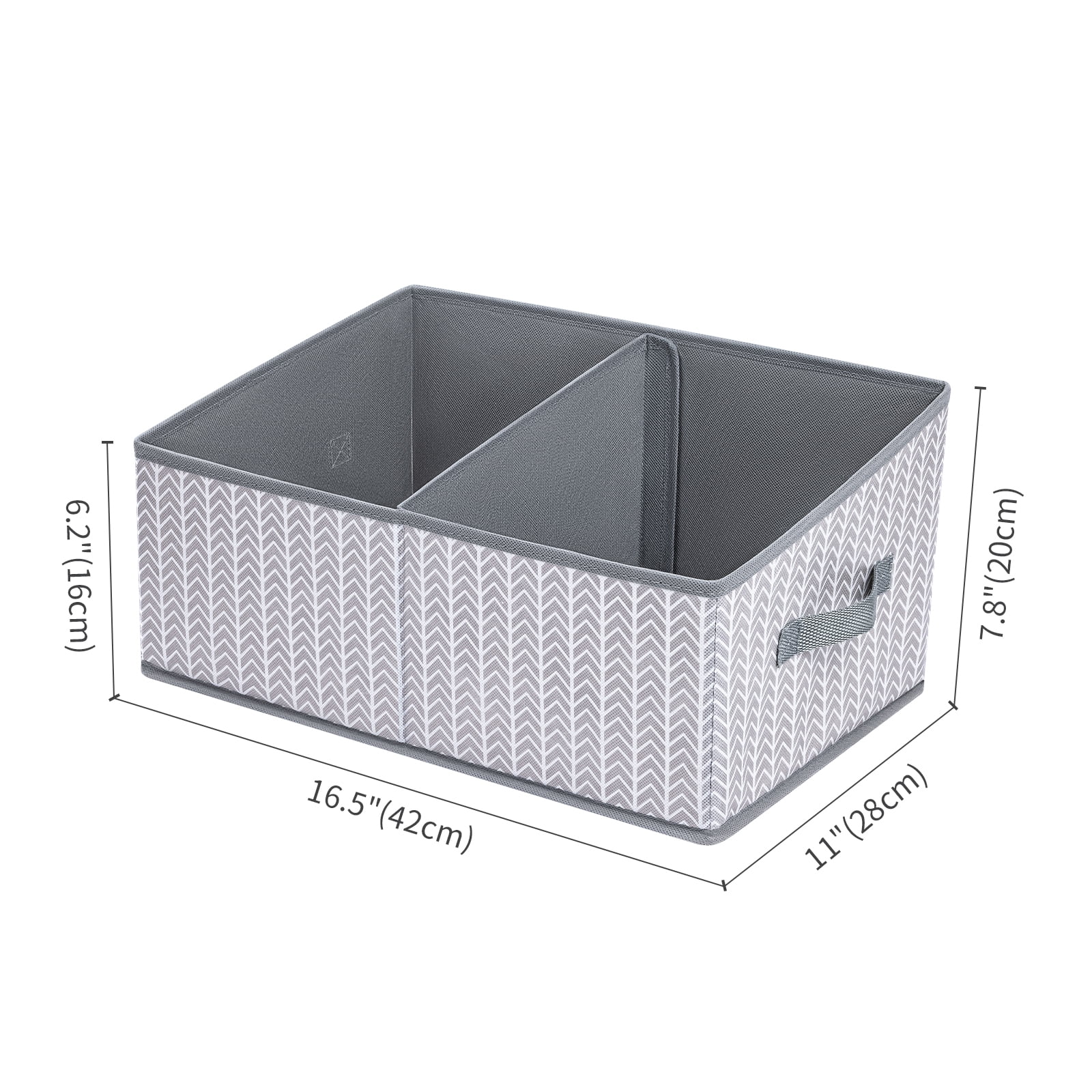 Storage Bins, 3 Pcs Fabric Storage Cube Bins, Folding Closet Organizer Baskets Trapezoid Toys Organizer Box for Kids, Jeans, DVD, Book, Baby Clothes Organizer, Home Organization, Ash Gray