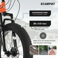 thumbnail image 5 of 26 inch Mountain Bike for Men, Adult Fat Tire Bike with Disc Brakes 21 Speed, Orange, 5 of 9
