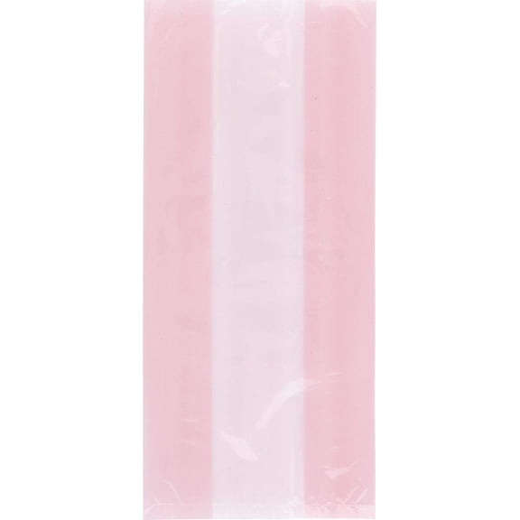 Unique Industries Pink Solid Print Birthday Party Bags, 30 Count