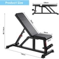 thumbnail image 3 of Banco Plegable de Pesas Multifunción, Banco de Ejercicio, Banco de Abdominales 2en1 con Cuerda, Respaldo Ajustable de 7/11 Posiciones,Cargable hasta 120/200kg, Gimnasio en Casa esquí esquí Gafas de esquí, 3 of 5