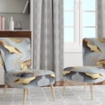 thumbnail image 2 of Designart "Abstract Geode Marble Waves Grey" Upholstered Modern & Contemporary Accent Chair and Abstract Arm Chair - Multiple Color & Pattern, 2 of 7