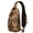 Camel-19, variant on Abstract Ink Style Sling Backpack, Artistic Crossbody Daypack in Bohemian Aesthetic for Students, Travelers, Gym
