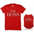 thumbnail image 1 of The Boss/The Real Boss Matching Dog Shirt & Women's T-Shirt (Red, X-Large Womens/Medium Dog), 1 of 2