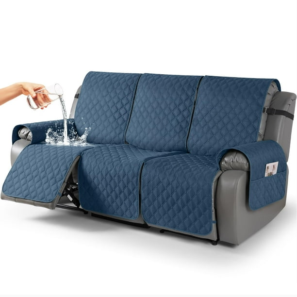 Funda impermeable para sofá reclinable TAOCOCO de 3 plazas, color azul