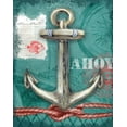 thumbnail image 2 of K, Onna 12x14 White Modern Wood Framed Museum Art Print Titled - Nautical Anchor, 2 of 4