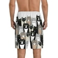 thumbnail image 4 of Lsque Colors Cats Mens Sleep Pajama Shorts,Short Pajama Pants, Cotton Ultra-Soft Knit-X-Large, 4 of 9