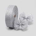thumbnail image 3 of HWRETIE Glitter Mesh Wired Ribbon Roll 2M,Sheer Crinkle Net Decorative Ribbon for Christmas Tree,Wreath,Gift Wrapping,Home Holiday Decor, 3 of 7