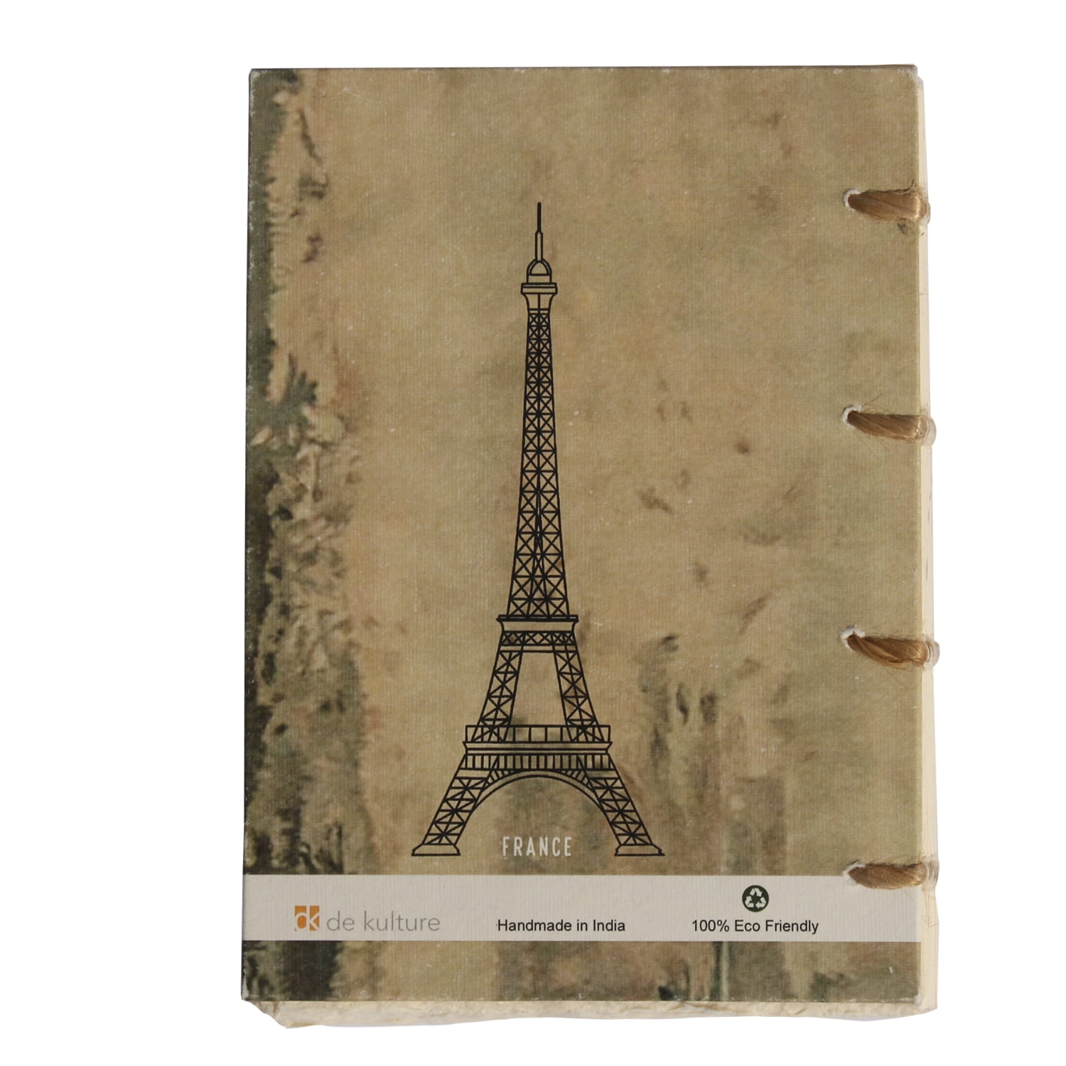 De Kulture Works Journal Eiffel Tower Artwork Travelogue Diary A5 Size, 140 Pages, 125 GSM