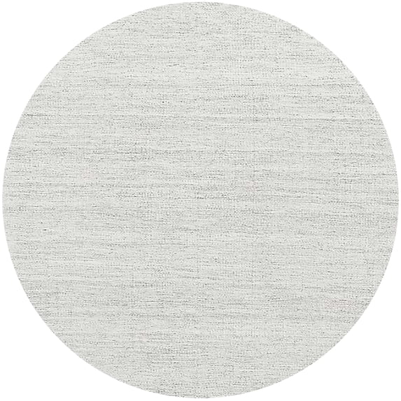 Ahgly Company Machine Washable Indoor Round Industrial Modern Platinum Silver Gray Area Rugs, 8' Round