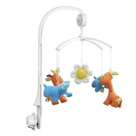 Baby Crib Bell Musical Mobile Plays Tunes Wind-up Music Box + Baby Crib Mobile Bed Bell Holder Arm Bracket