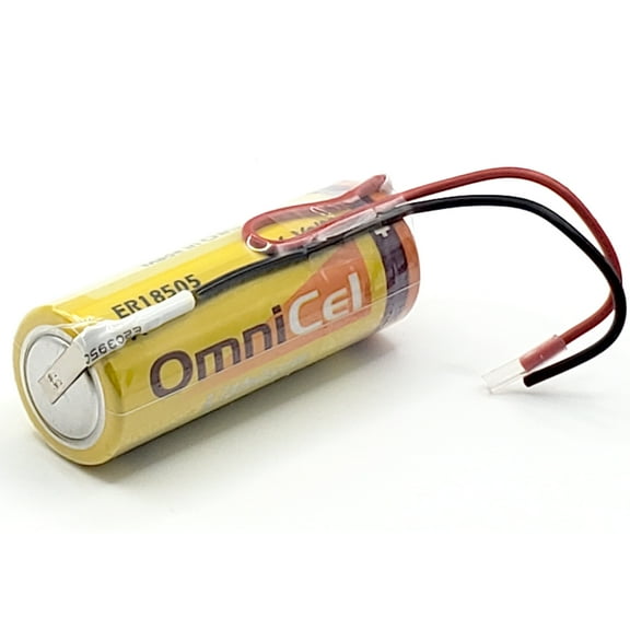 Omnicel ER18505 3.6V 3.8Ah A Lithium Battery w/ Wire Leads Utility Telematics