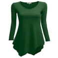 thumbnail image 1 of CHOK Robe Tunique à Manches Longues Col en V Mouchoir Longue Tunique T-Shirt pour Femmes, 1 of 3