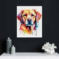 thumbnail image 4 of PIKWEEK Lovely Dog Canvas Wall Art,Pet Canvas Painting Puppy Artwork,Abstract Dog Art Print Colorful Art Print - Art Print -Samoyed Watercolor Art Print - Colorful Border 16x20 in, 4 of 4