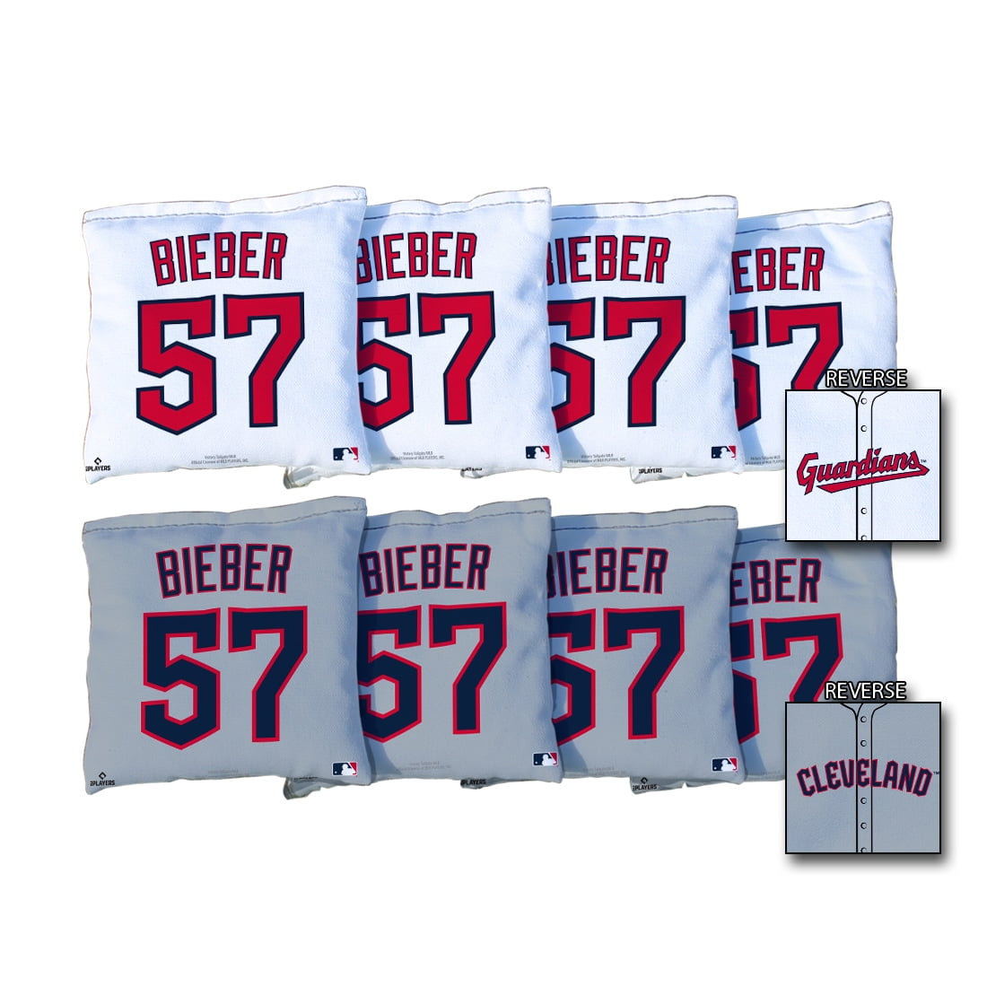 Cleveland Indians Set of 8 Embroidered Cornhole Corn Hole Bags & Storage Bag 