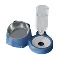 thumbnail image 1 of Cuencos para comida y agua para mascotas Juego de cuencos para comida y bebida desmontables para gatos azul, 1 of 8