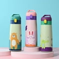 thumbnail image 2 of Termo de acero inoxidable 304 para niños, taza con ventosa que rebota, taza de agua portátil con dibujos animados para estudiantes y bebés, 2 of 6