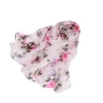 thumbnail image 1 of Qarigey Bufanda de tela con flores, accesorio de verano y transpirable para regalos elegantes y a la moda Accesorios de disfraces blanco rosa, 1 of 6