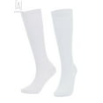 thumbnail image 2 of Gustave 2 Pairs Knee High Compression Socks 10-20mmHg for Men & Women Best Medical,Running,Varicose Veins,Travel (White,L/XL), 2 of 9