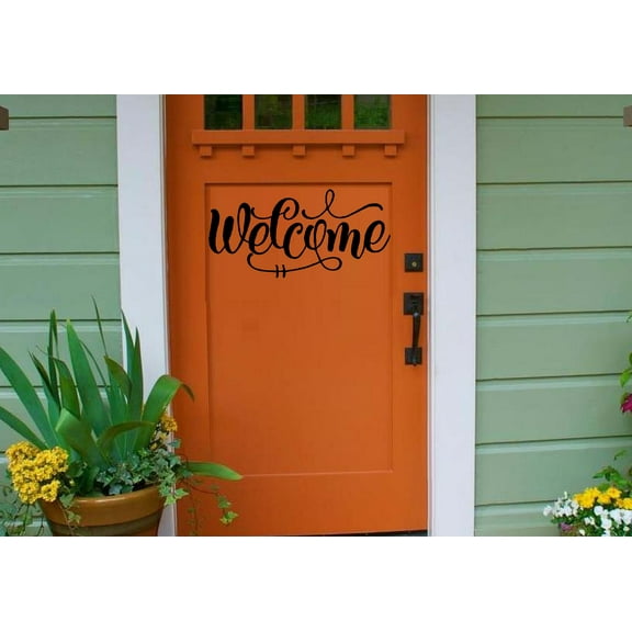 Decal ~ Welcome: #3 Wall, Door or Window Decal~ 6" x 13" (Black)
