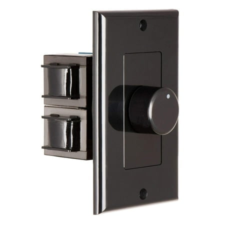 OSD 300W In Wall Volume Control Impedance Matching for Home Speakers, Rotary Knob Black SVC300